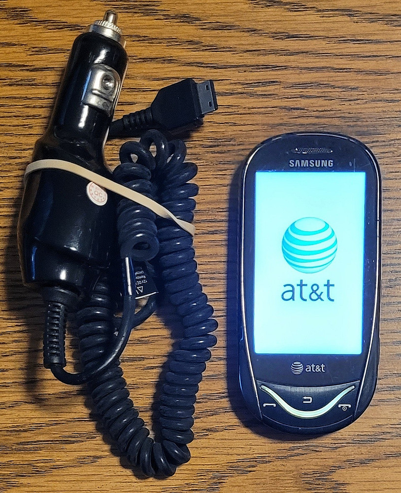 Samsung Sunburst SGH-A697 – Black and Silver ( AT&T ) Rare GSM Phone – Bundled