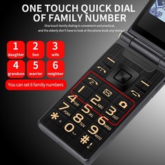 2.8In Screen Flip Phone For Elder Dual Sim Dual Standby Long Standby Time Set⭐
