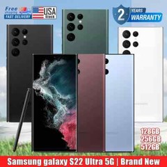 New Samsung Galaxy S22 Ultra 5G 128GB+8GB SM-S908U1 GSM CDMA Factory Unlocked