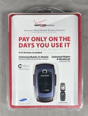 New in Box Samsung Snap SCH-U340 Blue & Black Rare CDMA Flip Phone Verizon 3G
