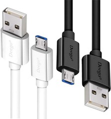 10Ft & 6Ft Micro USB Charging Cables 2-Pack Fast Charge for Android Devices