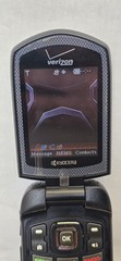 Vintage Kyocera Verizon KYOE4520NCPTT Flip Cell Phone, Black « O2B » Works Great!!