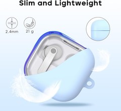 2026 New Silicone Case for Samsung Galaxy Buds 4 & Buds 4 Pro, Blue Cover