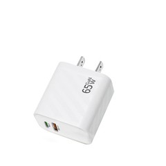 65W PD Power Adapter Duo Wall Charger 1 USB-C Cables For Samsung Galaxy S23 S22