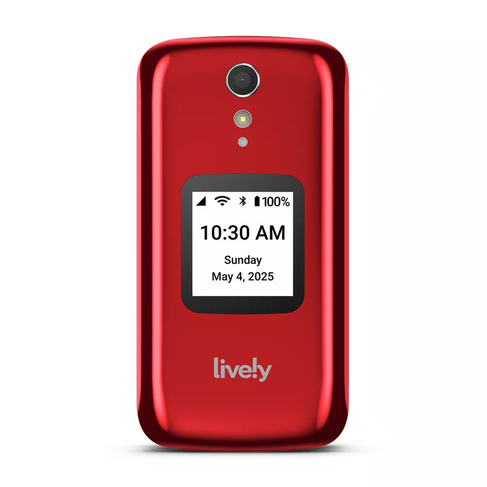 Open-Box Excellent: Lively® – Jitterbug Flip2 Cell Phone for Seniors – Red