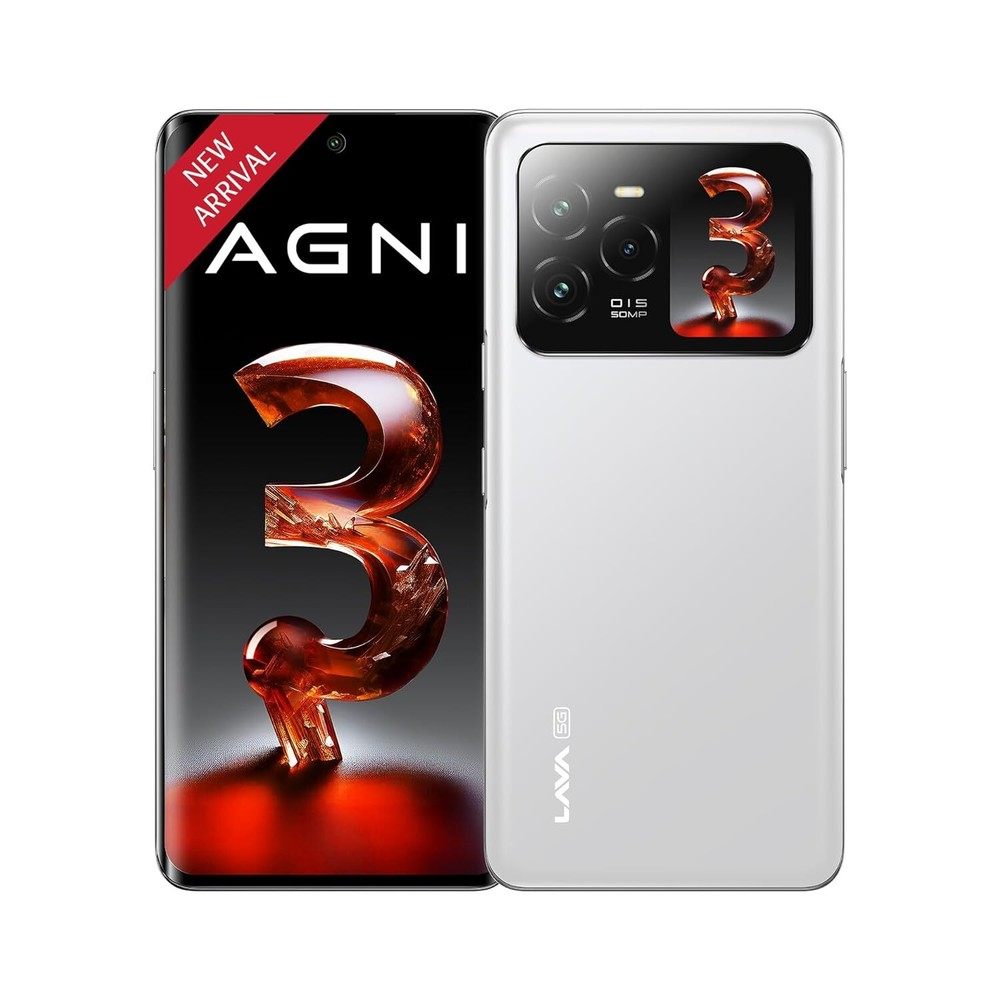 Lava Agni 3 5G Factory Unlocked Dual SIM-Dual AMOLED Display-256GB STORAGE-Grey