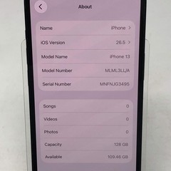 Factory Unlocked Apple iPhone 13 128GB Midnight MLML3LL/A