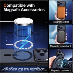iPhone 17 Pro Case Soft TPU Shockproof Protective Phone Cover Frosted Black