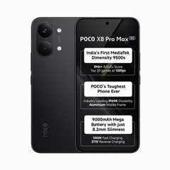 POCO X8 Pro Max (Black, 512GB 12GB RAM) 6.83&Prime; Dimensity 9500s Global Version.