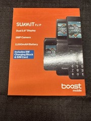 New/Sealed – Boost Mobile Summit Flip, 8GB, Black – Prepaid Phone [Locked]