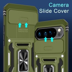 Olive Green Military Grade Shockproof Case for Google Pixel 10 Pro XL with Kicks