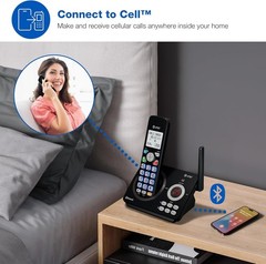 DECT 6.0 Cordless Phone, 2-Handset – Smart Call Blocker, Bluetooth Connect to Ce