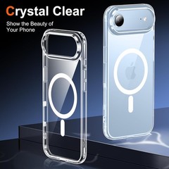 Designed for iPhone Air Case Clear, Shockproof Slim Magnetic Phone Case 6.5 inch