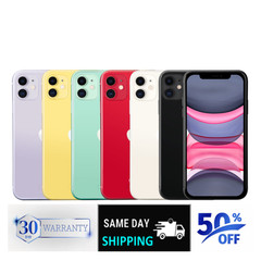 Apple iPhone 11 Unlocked – Black, White, Yellow – 64GB/128GB – Free Shipping!