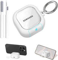 Secure Lock for Samsung Galaxy Buds 4 Pro Case, Clear Shockproof Cover with Stan