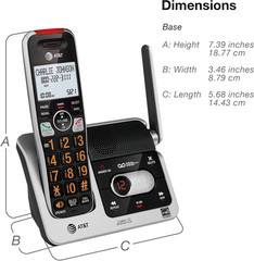 BL102-2 DECT 6.0 2-Handset Cordless Phone for Home with Answering Machine, Call