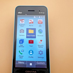 Kyocera GRATINA KYF42 Light Blue Unlocked Android Flip Phone Excellent Condition