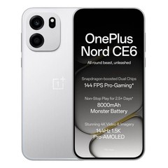 OnePlus Nord CE6 ( 8GB+128GB) Lunar Pearl Snapdragon 7s Gen 4 Global Version.
