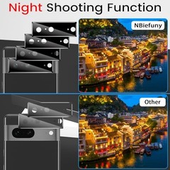 4 Pack Screen Protector & Camera Lens Protector for Google Pixel 7, Tempered Gla