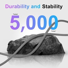 8FT 3A Fast Charging USB-C Cable for iPhone 15 Pro Max, Galaxy S25/S24