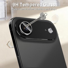9H Tempered Glass Camera Lens Protector for iPhone Air, Black