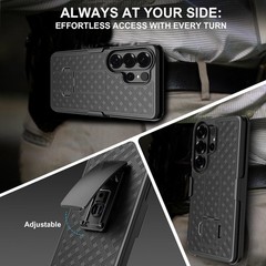 for Galaxy S26 Ultra Holster Case with Belt Clip & Kickstand Rugged Bumper Cover