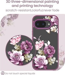 Google Pixel 10A Case + Tempered Glass Screen Protector, Slim Soft TPU + Hard PC