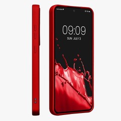 Soft Slim TPU Silicone Cover Case for Samsung Galaxy S24 FE – Metallic Dark Red