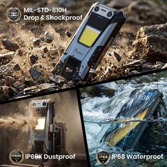Unlock 4G LTE Rugged Phone Android 16 Waterproof Dual Speaker Dual SIM FOSSiBOT