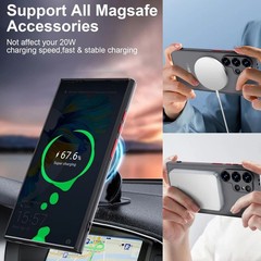 For Samsung Galaxy S25 Ultra Case with Shockproof Protection Back Cover, Black