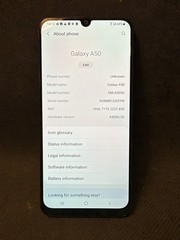 Samsung Galaxy A50 64GB Verizon (Black) – FOR PARTS (Various Issues)