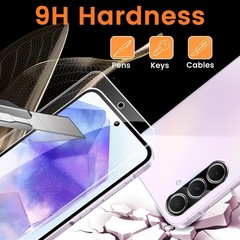 4PCS Screen Protector & Camera Lens Protector for Samsung Galaxy A55 5G 9H Hardn
