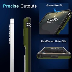 DEERLAMN Olive Green Case for Samsung Galaxy S26 Ultra 6.9&Prime; with Kickstand & Pro