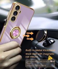 1. For Samsung Galaxy A17 5G Case, Slim Soft TPU Cover, 360° Rotatable Ring Hold