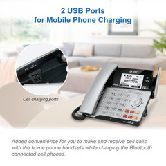 TL86103 2-Line Corded/Cordless Phone System for Small Business with Answering Ma