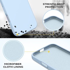 Case for iPhone 17 Pro Max, Liquid Silicone Soft Gel Rubber Slim Thin Phone Case