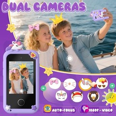 Kids Smart Phone Touchscreen Toys Girls Dual Camera Music Player