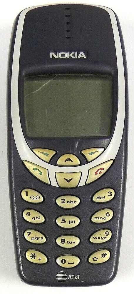 Nokia 3360 – Blue and Gray ( AT&T ) Rare TDMA Cellular Candybar Phone – READ