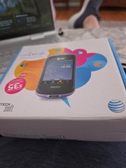 Retro Pantech Swift P6020 Touch QWERTY Slide Phone, AT&T, Violet,