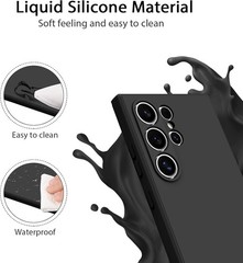 For Samsung Galaxy S25 Ultra Case w/ Soft Slim Full Body Shockproof Cover, Black