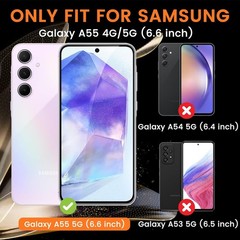 4PCS Screen Protector & Camera Lens Protector for Samsung Galaxy A55 5G 9H Hardn