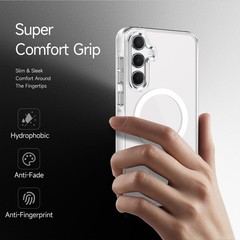 Samsung Galaxy A55 5G Case Hard Yellowing Resistant Magnetic Cover Clear 2024