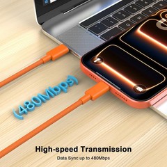 6FT USB-C Fast Charging Cable 60W for iPhone 17/17 Pro/17 Pro Max and More