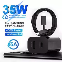 3FT Cable+35W USB-C Super Fast Wall Charger For Samsung Galaxy S21-S23 S24 S25