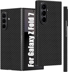 Thin Carbon Fiber Cover Case for Samsung Galaxy Z Fold 7, 1500D Aramid Fiber Sli