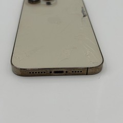 Apple iPhone 14 Pro Max 512GB Gold Unlocked Cracked Back Bad LCD For Parts Read