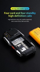 Unlocked version GSM mobile phone 4 SIM sturdy outdoor large battery