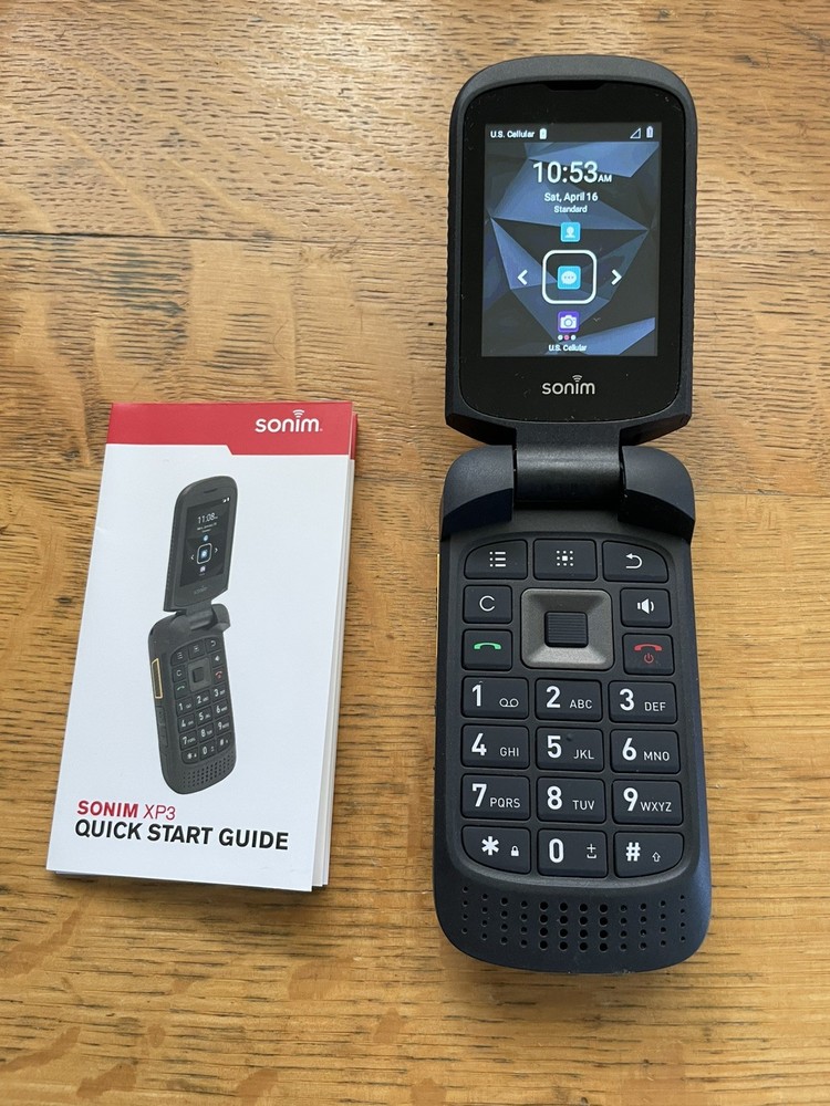 Sonim XP3 XP3800 8GB Black US Cellular/Unlocked Flip Phone Excellent