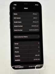 Unlocked Apple iPhone 12 6.1&Prime; A2172 256GB Black BH74% For Parts