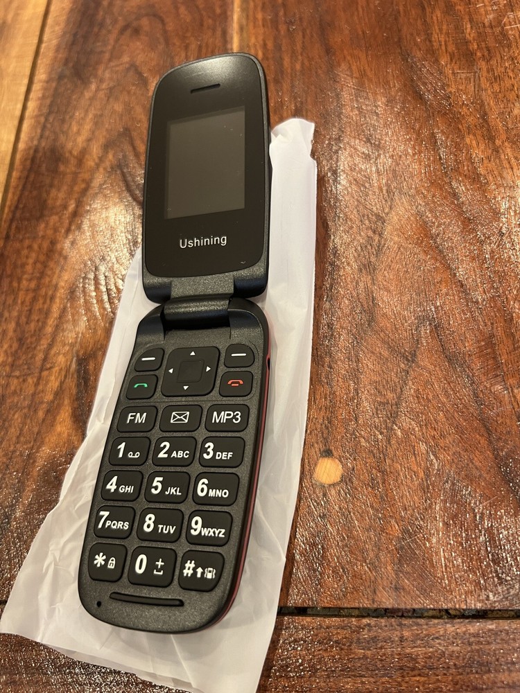 Ushining Flip Phone-Brand Black/Red- M